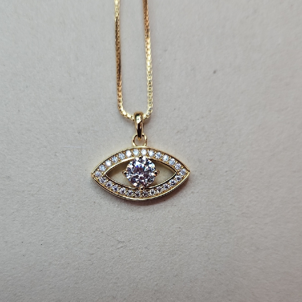 Evil Eye Moissanite Pendant Only
